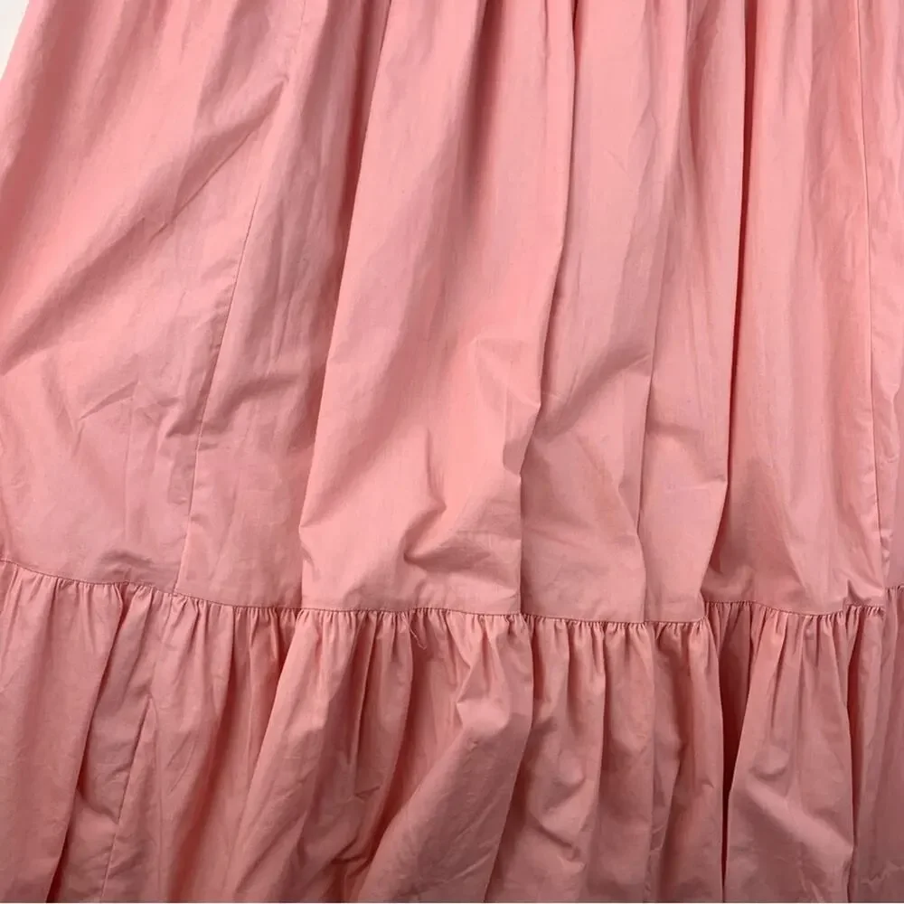 Abercrombie & Fitch women's XXL Pink tiered maxi Smocked Dress preppy guest 2x